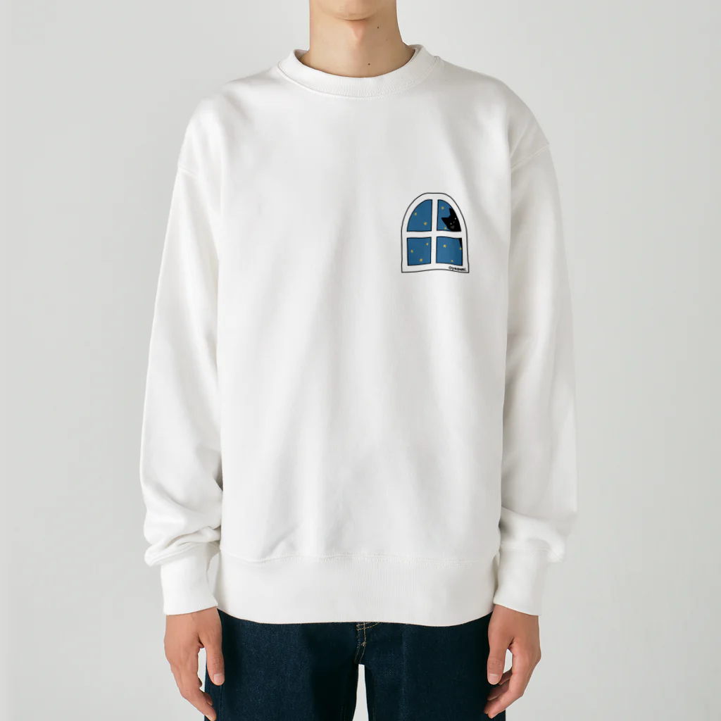 shiropurinのおやすみねこ Heavyweight Crew Neck Sweatshirt