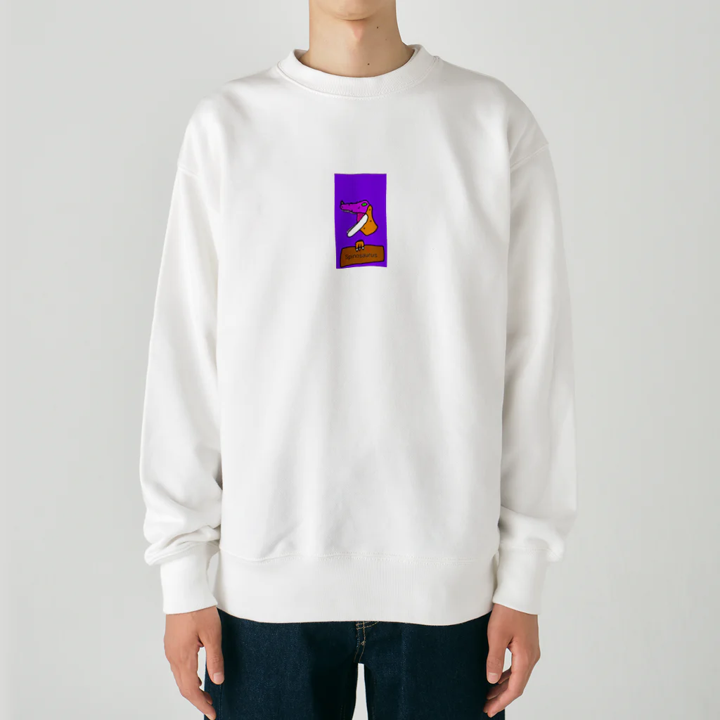 ʚ🦄ɞみつり🌈𝑆𝑂𝐷𝐴𝑆𝐻𝐼𓃗のスピノくん(恐竜) Heavyweight Crew Neck Sweatshirt