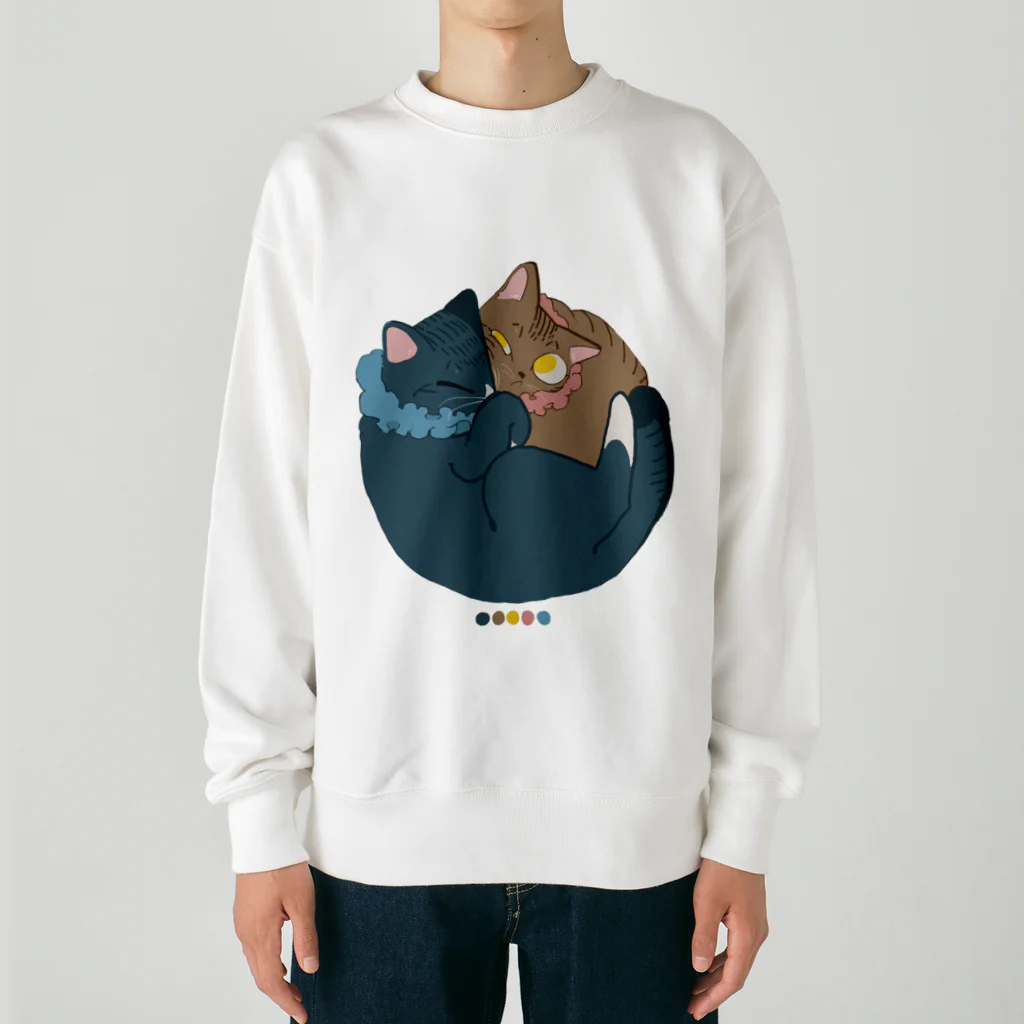 スタジオわだいらのまるまる猫たち Heavyweight Crew Neck Sweatshirt