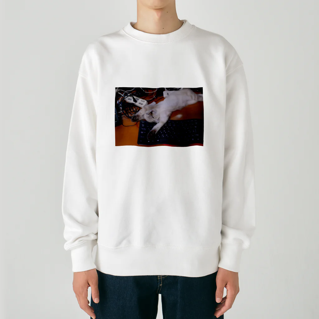 僕の撮る猫は可愛くないのMamekan Heavyweight Crew Neck Sweatshirt