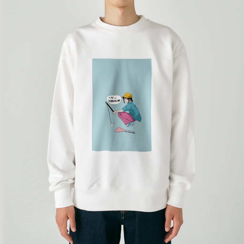 ちりげむしのCAPandKABUTOGANI Heavyweight Crew Neck Sweatshirt