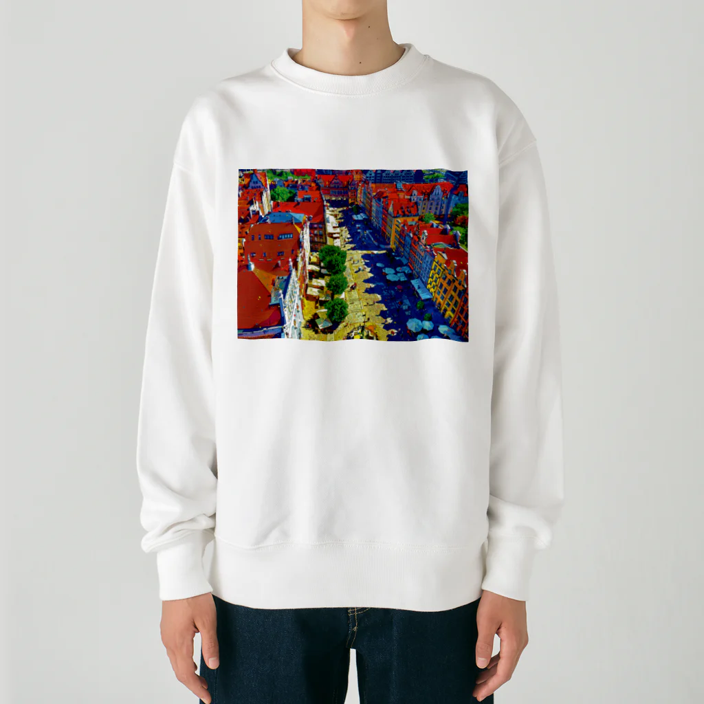 GALLERY misutawoのポーランド グダンスクのドゥーギ広場 Heavyweight Crew Neck Sweatshirt