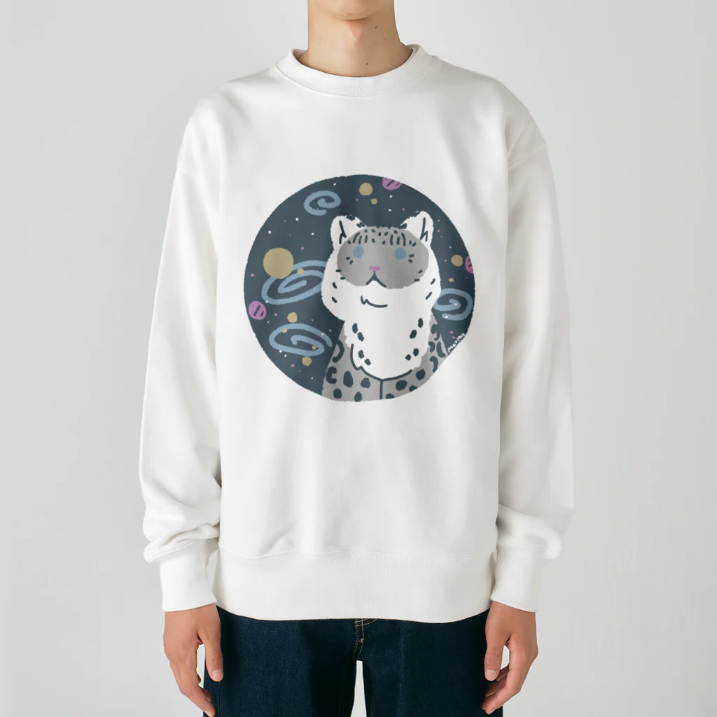 まりもの宇宙ユキヒョウ Heavyweight Crew Neck Sweatshirt