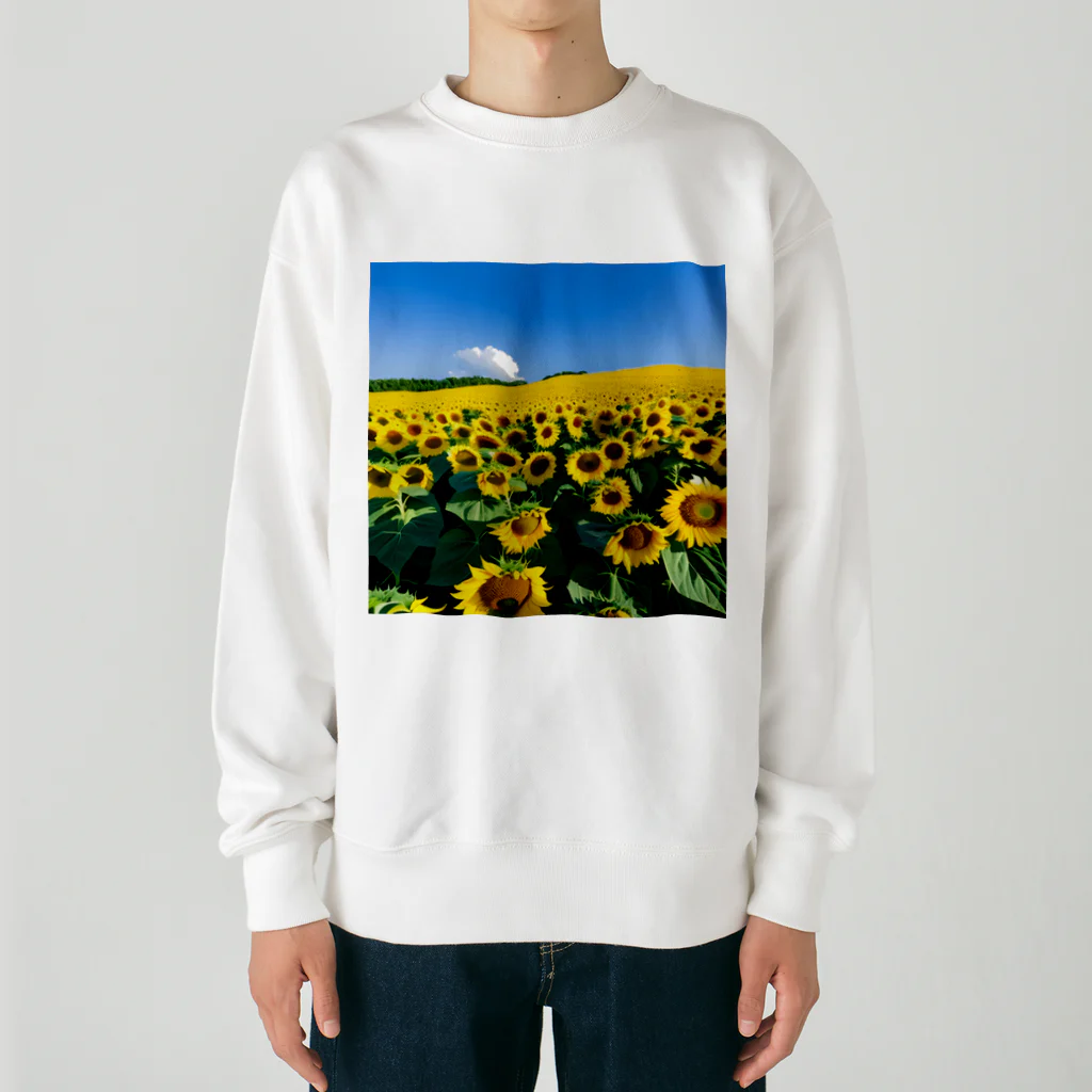 the blue seasonのヒマワリ畑 Heavyweight Crew Neck Sweatshirt