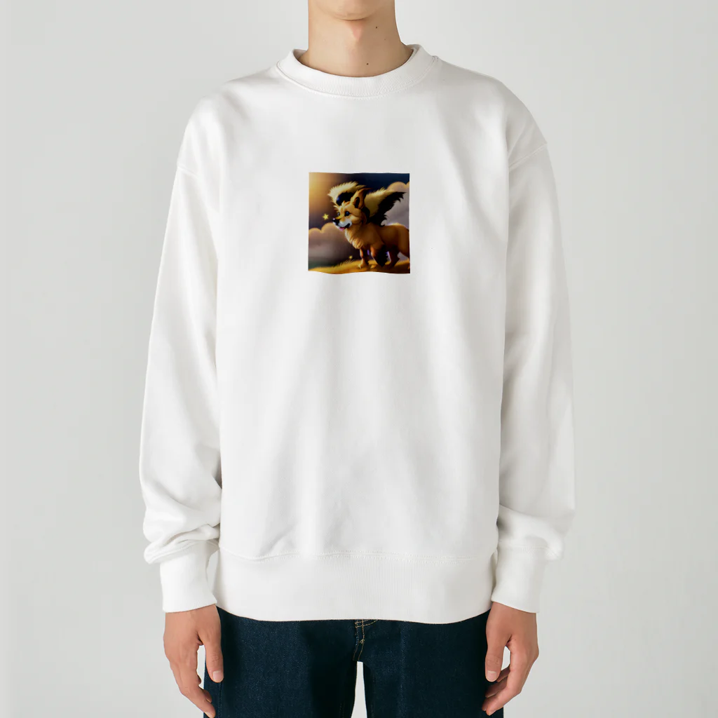 べるべるの星を見てるわんちゃんグッズ Heavyweight Crew Neck Sweatshirt