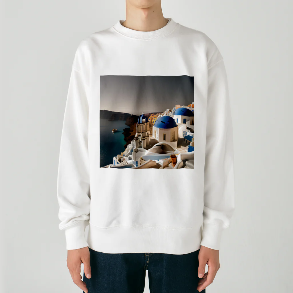 manopinoのおしゃれな街！サントリーニ島 Heavyweight Crew Neck Sweatshirt