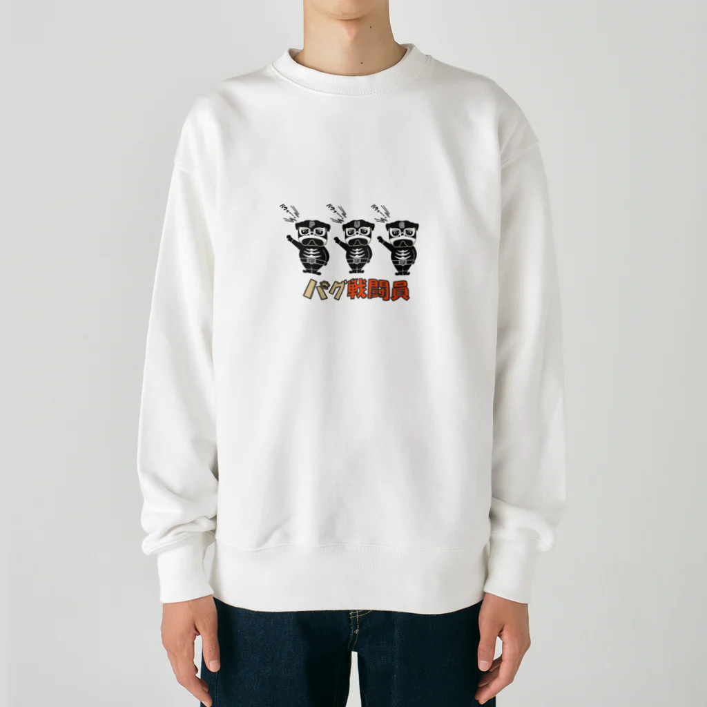 ateliersunrise_kenkenのパグ戦闘員 Heavyweight Crew Neck Sweatshirt