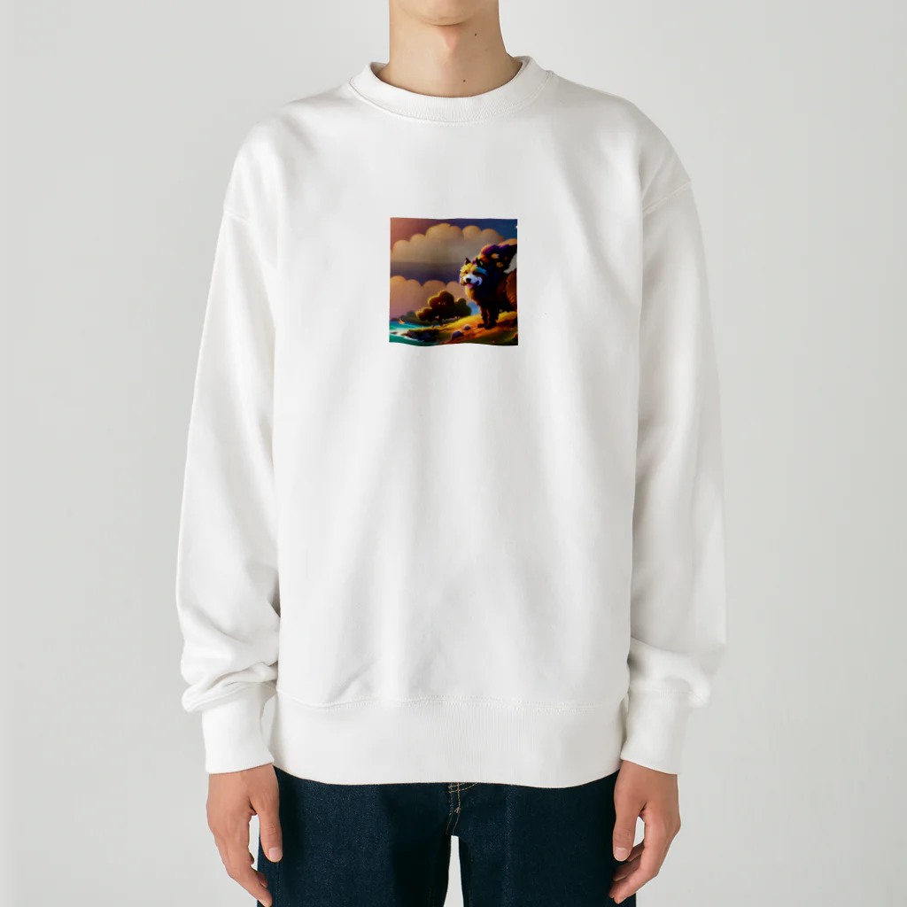 アート・ウィズ・スタイルのアートウィズワンちゃん Heavyweight Crew Neck Sweatshirt