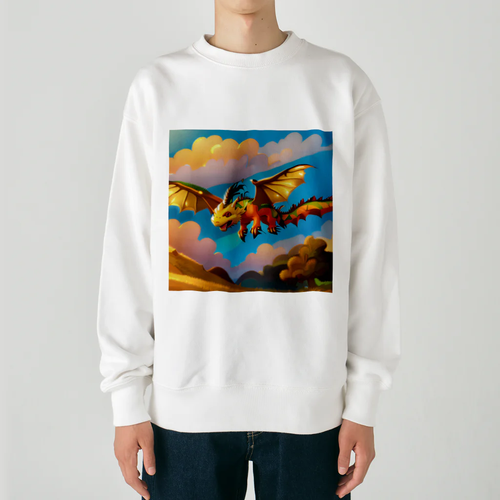 Wakuryuの八恩森の守り空龍　 Heavyweight Crew Neck Sweatshirt