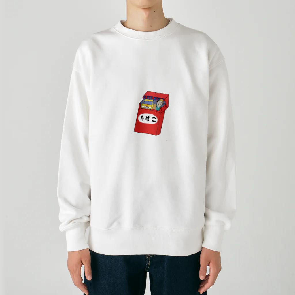 ココアミルクのちょこっとタイムスリップ たばこ Heavyweight Crew Neck Sweatshirt