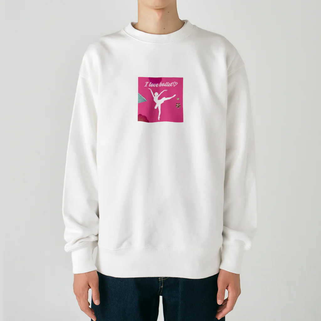 nozomi-mama-shop♪のI love balletグッズ🩰 Heavyweight Crew Neck Sweatshirt