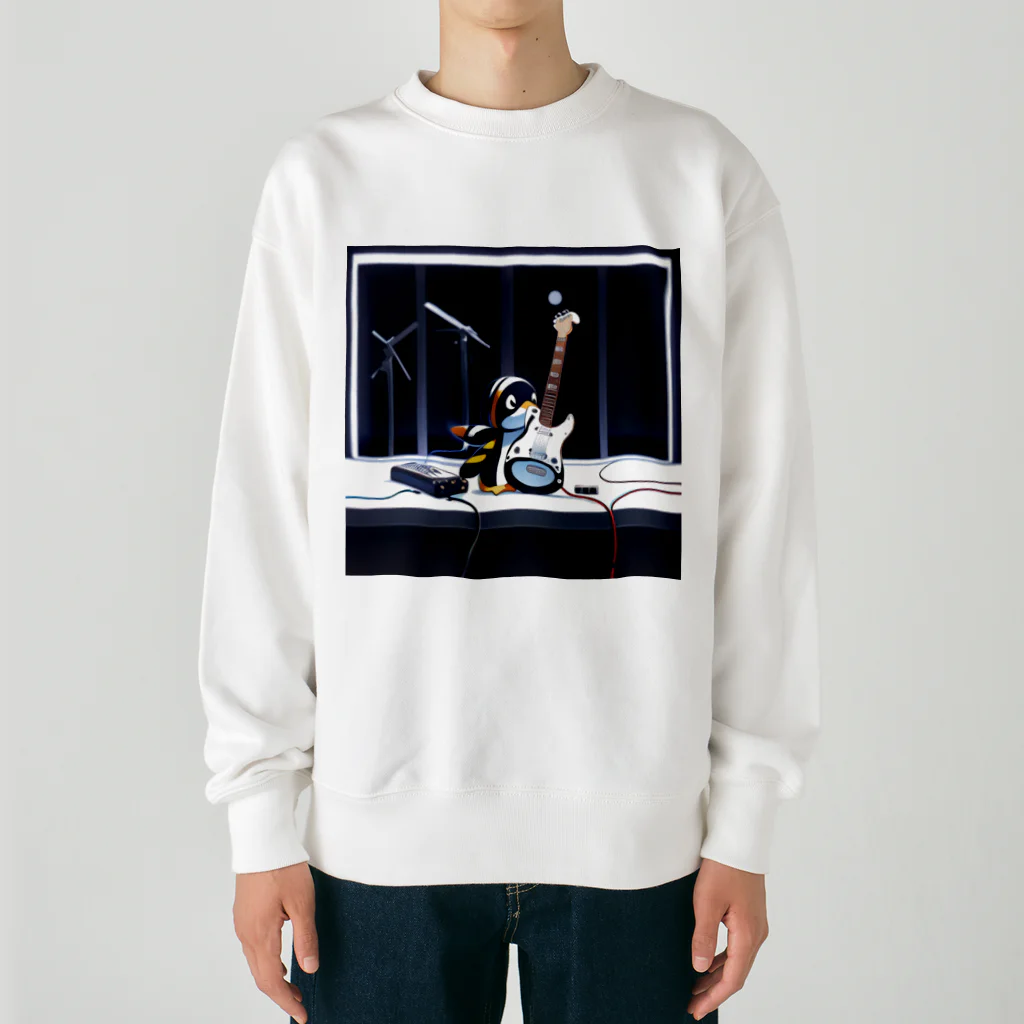 kota.のギターとペンギン Heavyweight Crew Neck Sweatshirt