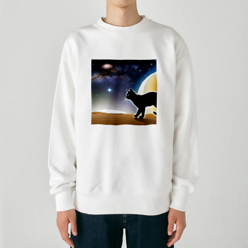 genki-cyatoの火星猫 Heavyweight Crew Neck Sweatshirt