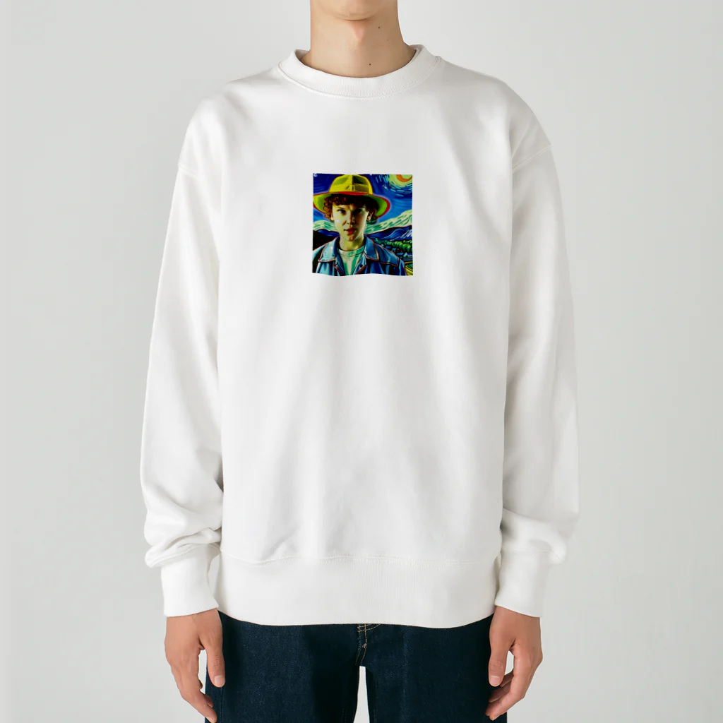 ラクダッピーのストレンジャーシングスイレブン星月夜に行ってみた Heavyweight Crew Neck Sweatshirt