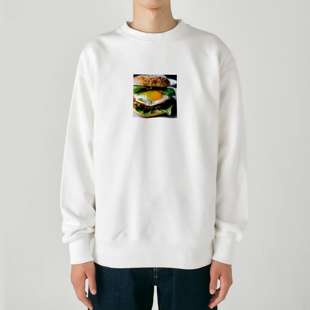 チワワ愛好家ショップの半熟とろけるハンバーグ チーズ愛好家の夢！ Heavyweight Crew Neck Sweatshirt