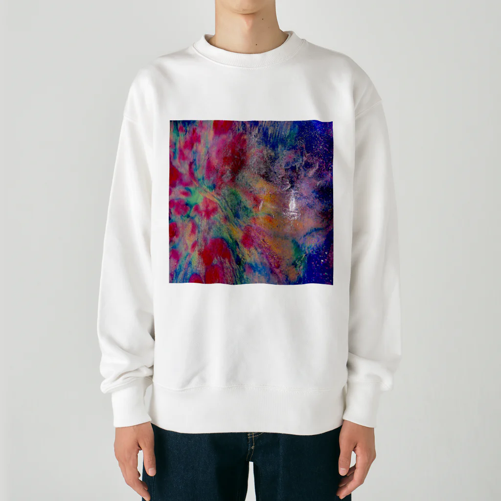 【抽象画】melty moon【フルイドアート】のキャンディ Heavyweight Crew Neck Sweatshirt