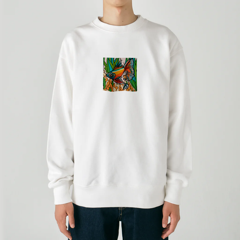 maoのアニメチックな魚 Heavyweight Crew Neck Sweatshirt