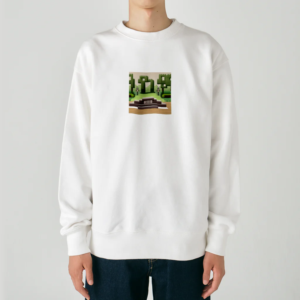 cunissaのドット絵古の祭壇 Heavyweight Crew Neck Sweatshirt