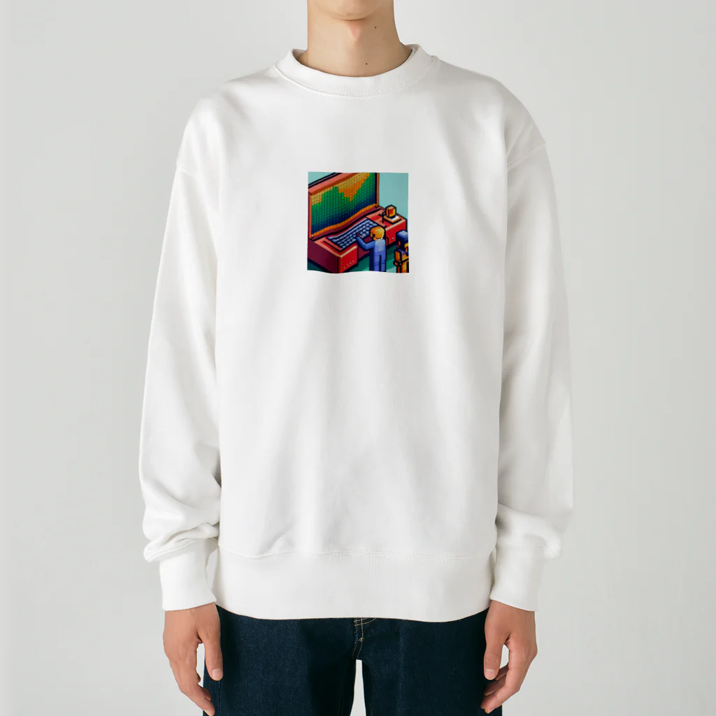 yorozuya4628のドットエンジニア ミニフィグ Heavyweight Crew Neck Sweatshirt