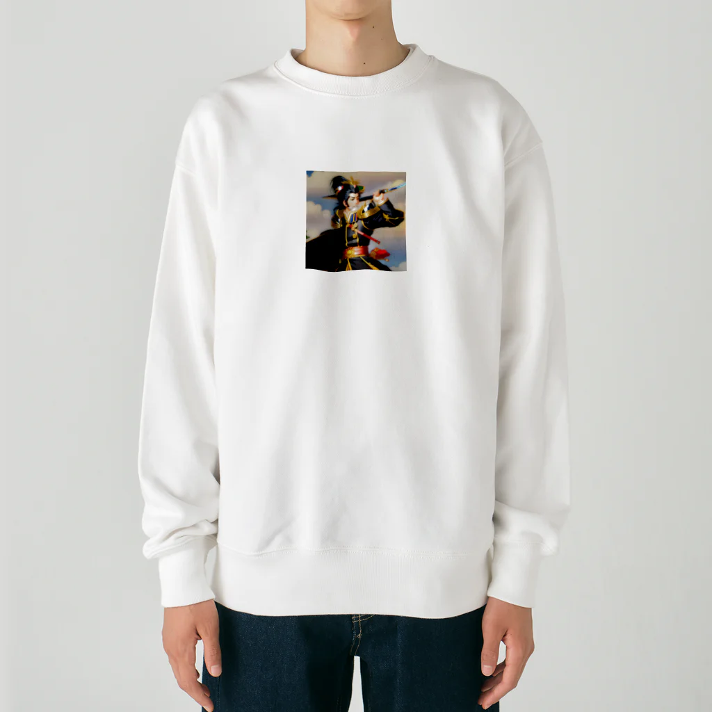 尿蛋白の戦国武将 Heavyweight Crew Neck Sweatshirt