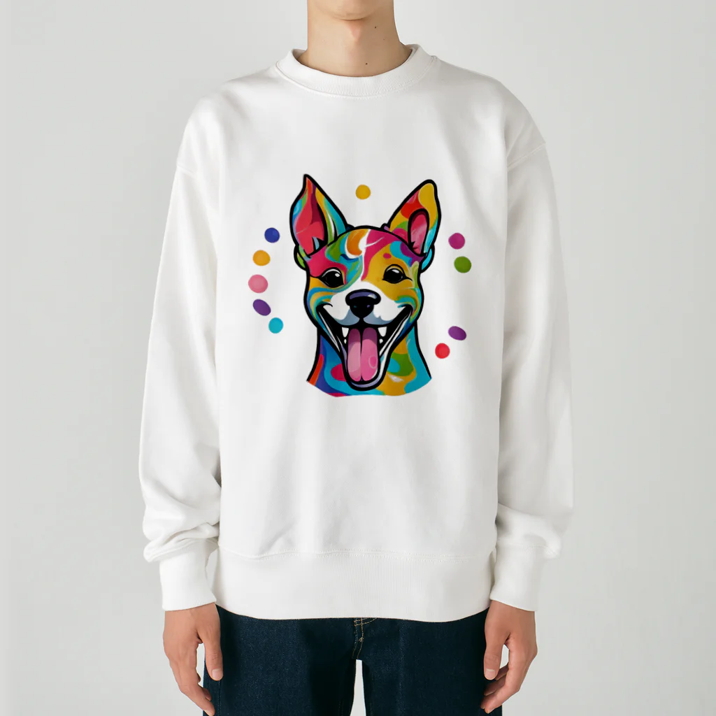 ハッピー・ディライト・ストアの癒しの犬グッズ Heavyweight Crew Neck Sweatshirt