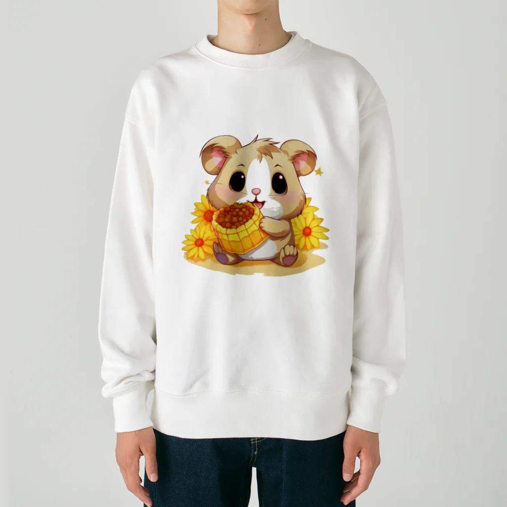 南国のあざらしのはむちゃん Heavyweight Crew Neck Sweatshirt