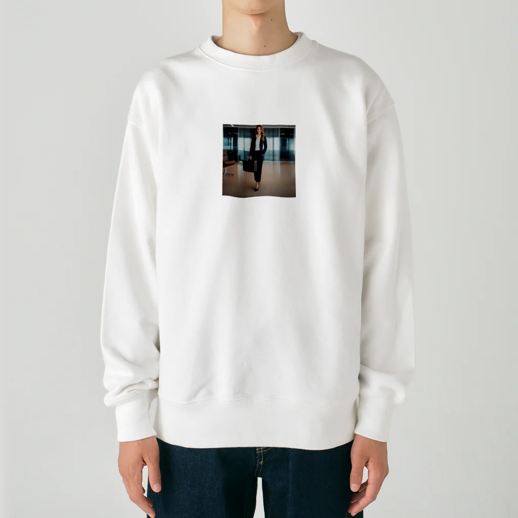 Stylishの女性の自由 Heavyweight Crew Neck Sweatshirt