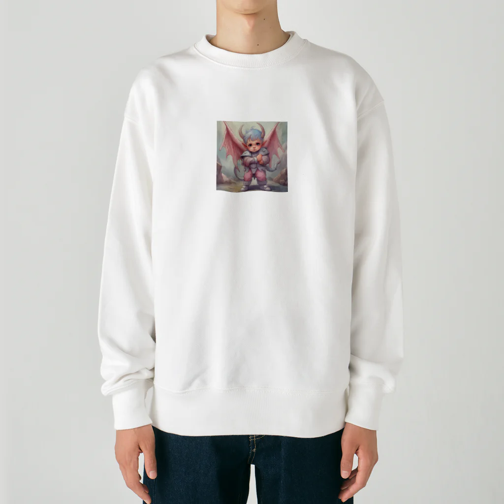 舞七里夜の魔界の子供 Heavyweight Crew Neck Sweatshirt