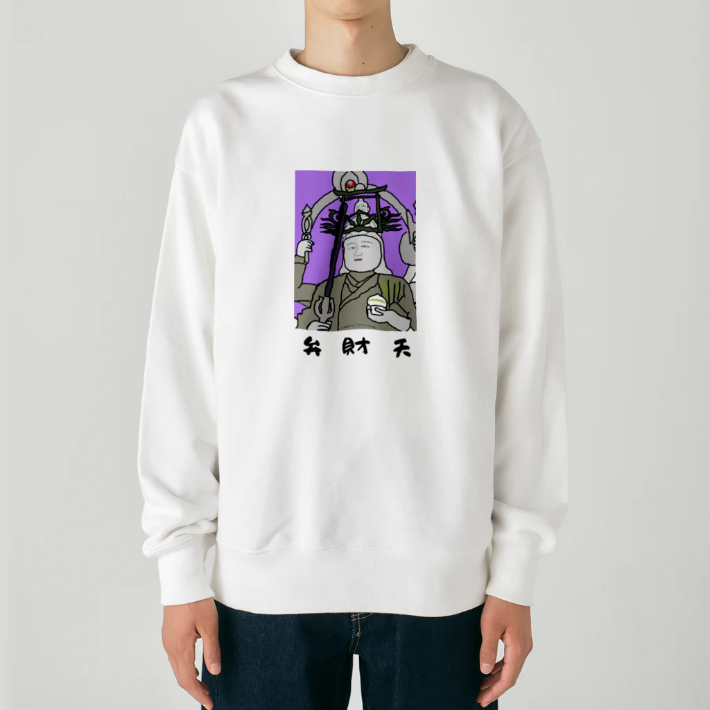 kazu_gの弁財天（切抜きロゴ/淡色グッズ用） Heavyweight Crew Neck Sweatshirt