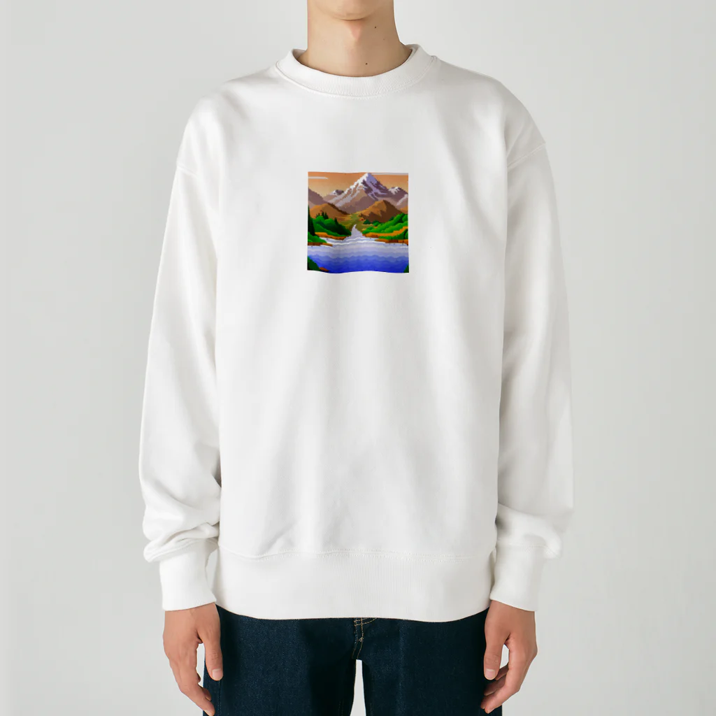 ろよずやのピクセルアート Heavyweight Crew Neck Sweatshirt