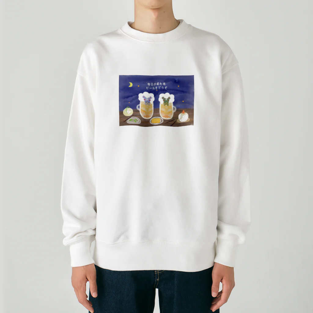 Fille de angeのふぃーゆどぅあんじゅ居酒屋【夜空】 Heavyweight Crew Neck Sweatshirt