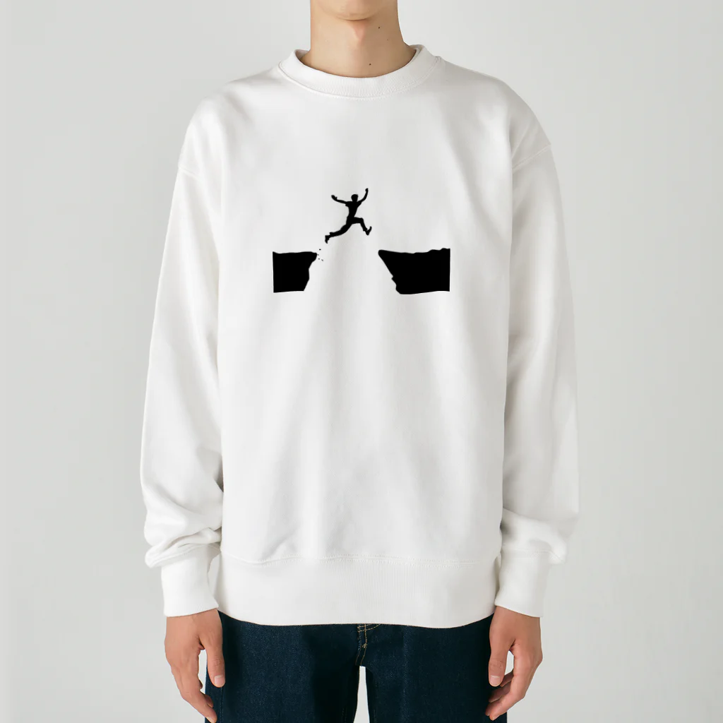 Tentative_Sensationの進め！勇気を持って困難を乗り越える言葉とイラスト Heavyweight Crew Neck Sweatshirt