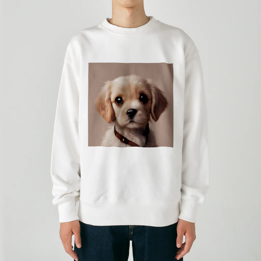 kunkun1048のめちゃカワ犬 Heavyweight Crew Neck Sweatshirt