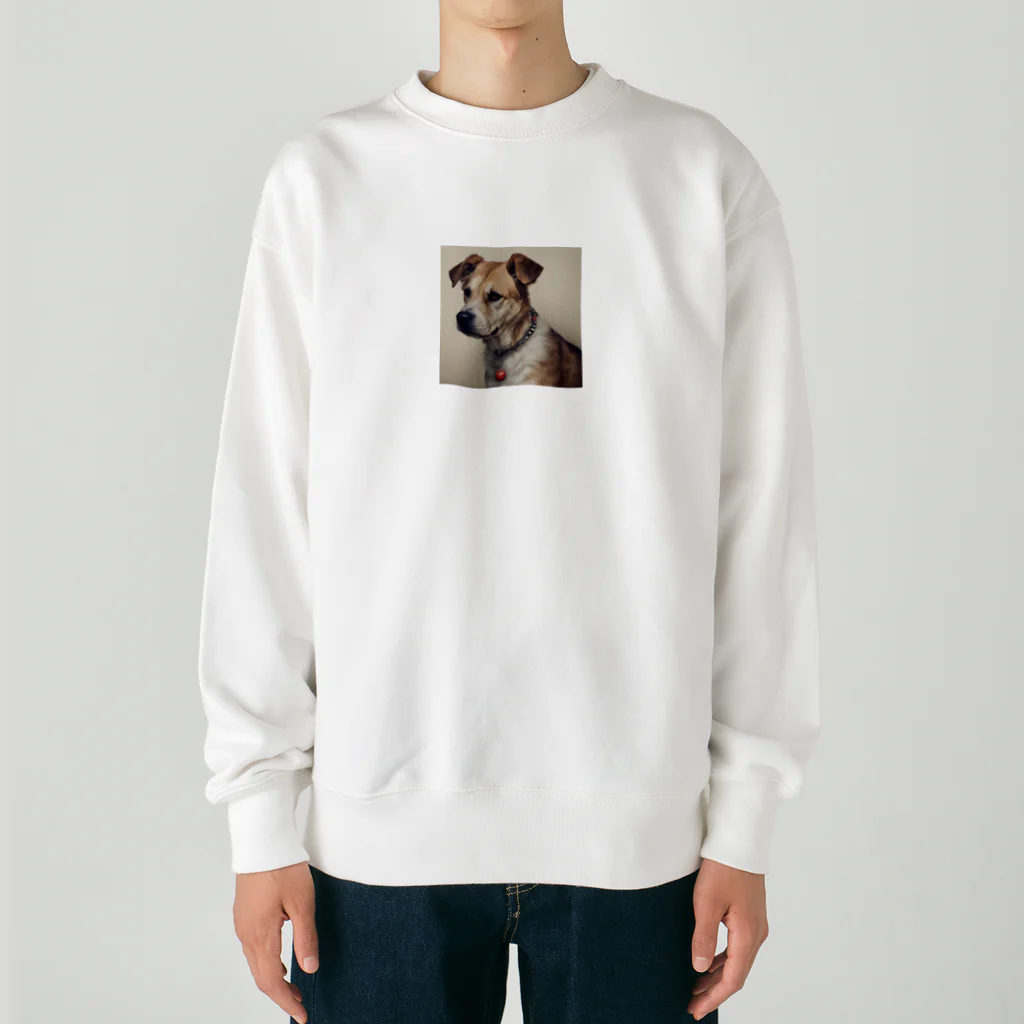 まさのお店の凛々しい犬 Heavyweight Crew Neck Sweatshirt