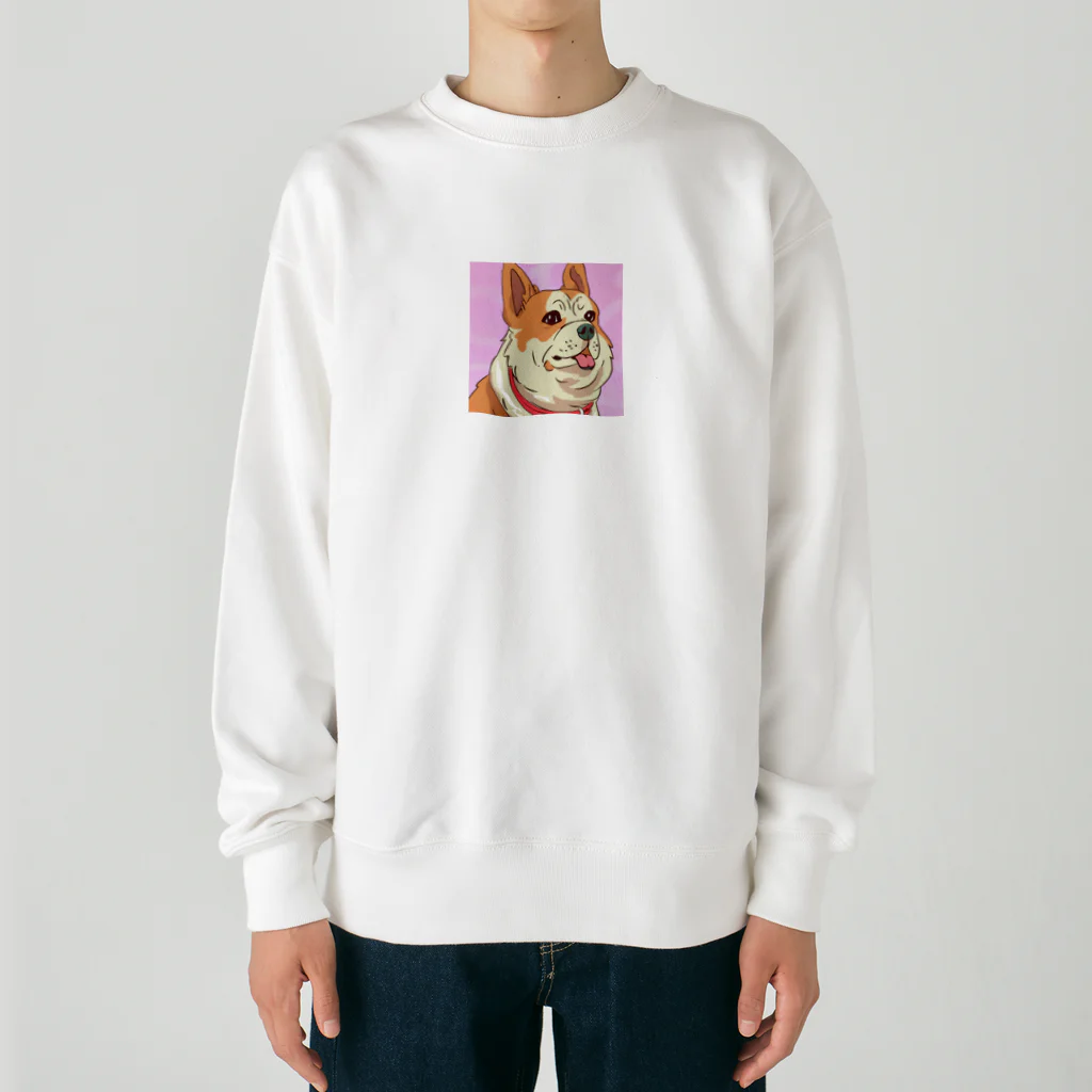 まさのお店の人懐こい犬 Heavyweight Crew Neck Sweatshirt