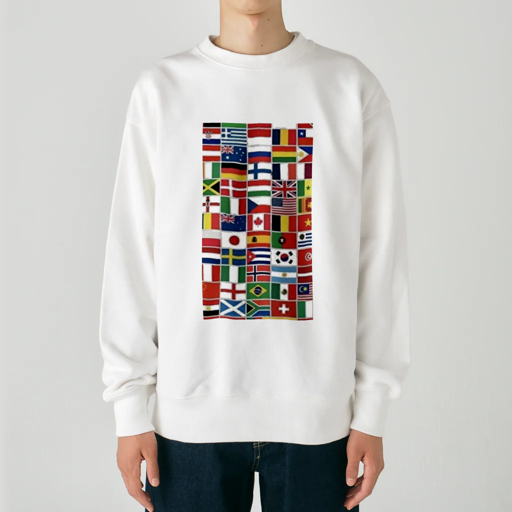 KOUJI NET ORIGINAL SHOPの世界の国旗 Heavyweight Crew Neck Sweatshirt