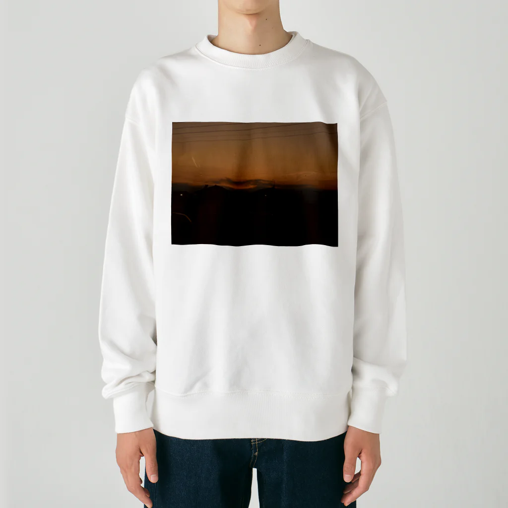 Mi-NtOの夕焼け Heavyweight Crew Neck Sweatshirt