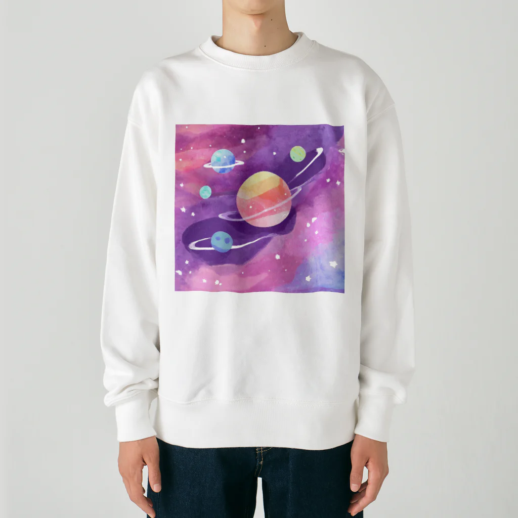 人生を笑いに変えるアートの宇宙のパワーを感じて Heavyweight Crew Neck Sweatshirt