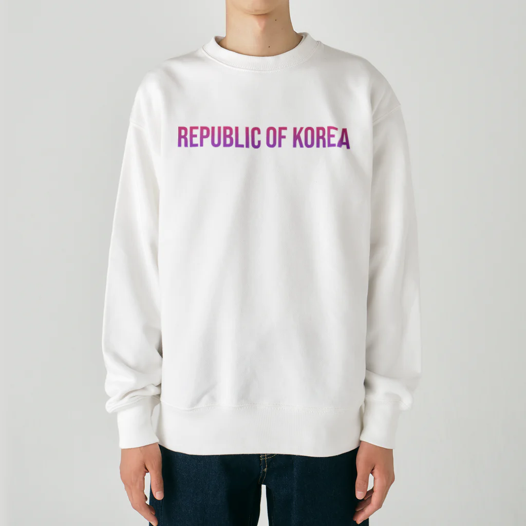 ON NOtEの韓国 ロゴピンク Heavyweight Crew Neck Sweatshirt