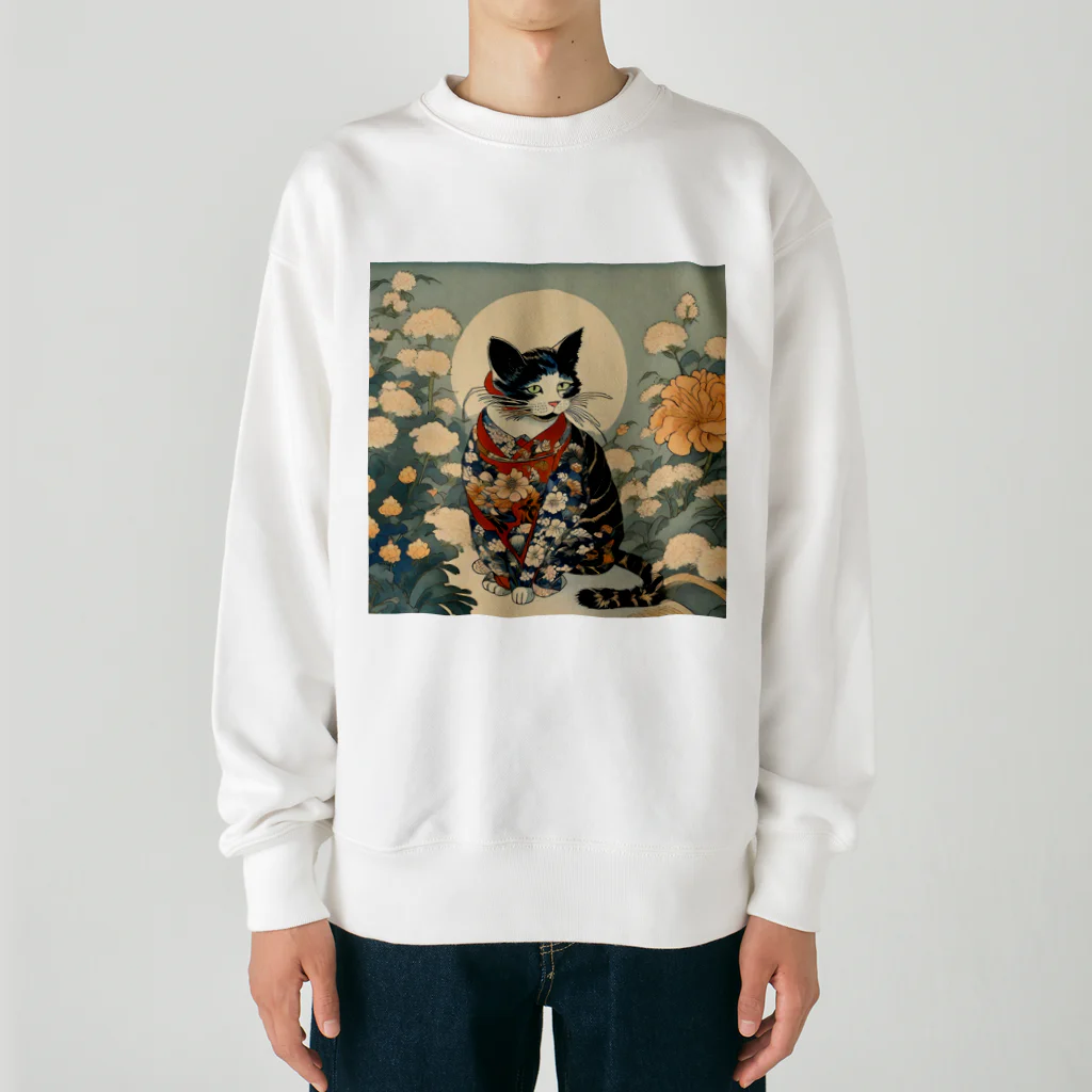 NECOSUIの花魅猫 Heavyweight Crew Neck Sweatshirt