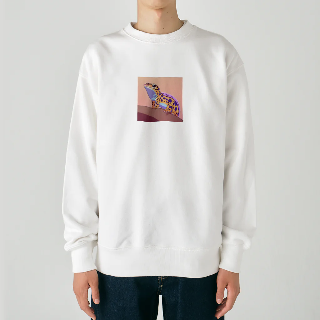 サラリーマン恐竜のファンタスティックれおぱ Heavyweight Crew Neck Sweatshirt