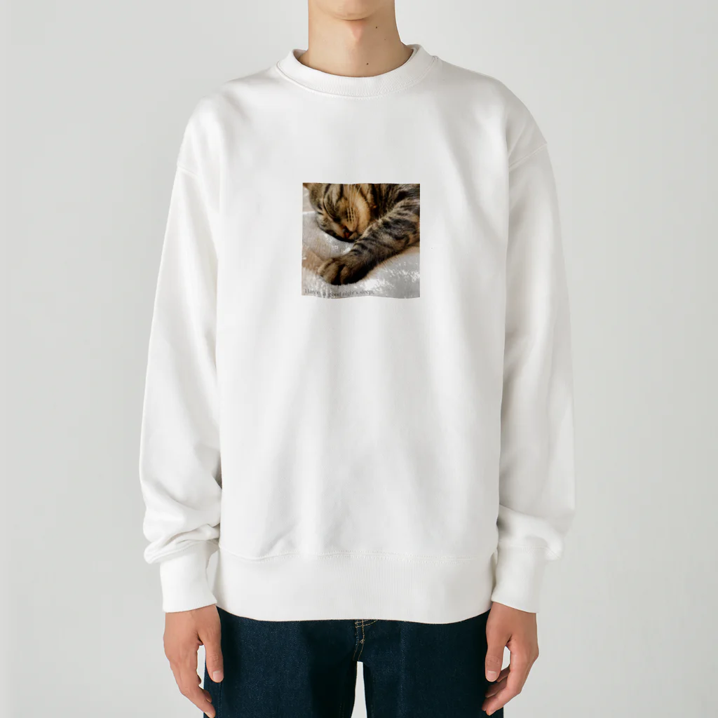 保護猫しじみのおやすみなさい保護猫しじみ Heavyweight Crew Neck Sweatshirt