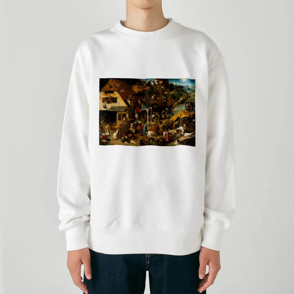 世界美術商店のネーデルラントの諺 / Netherlandish Proverbs Heavyweight Crew Neck Sweatshirt