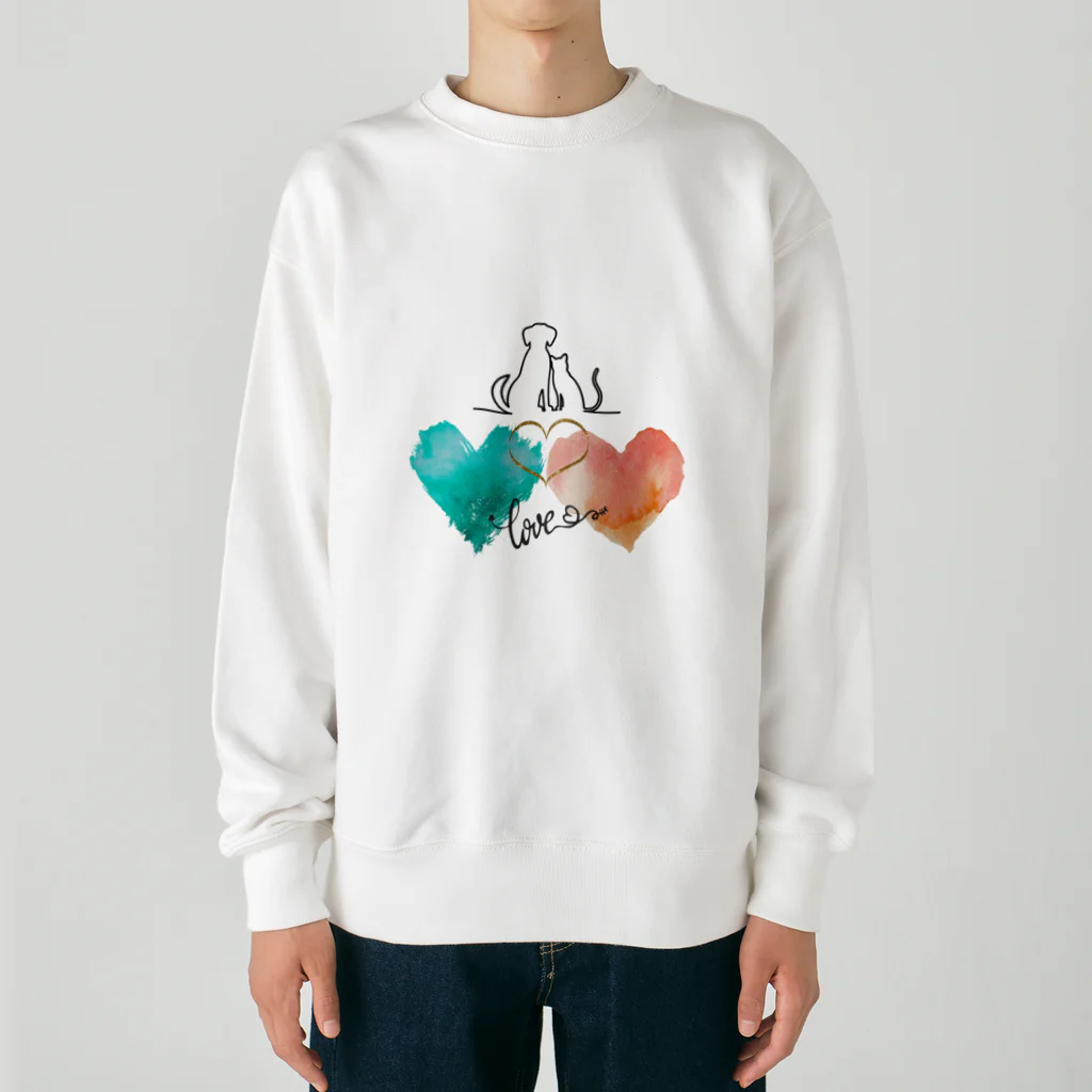 わんだーぱうだーの愛犬家による愛犬家のためのアイテム Heavyweight Crew Neck Sweatshirt