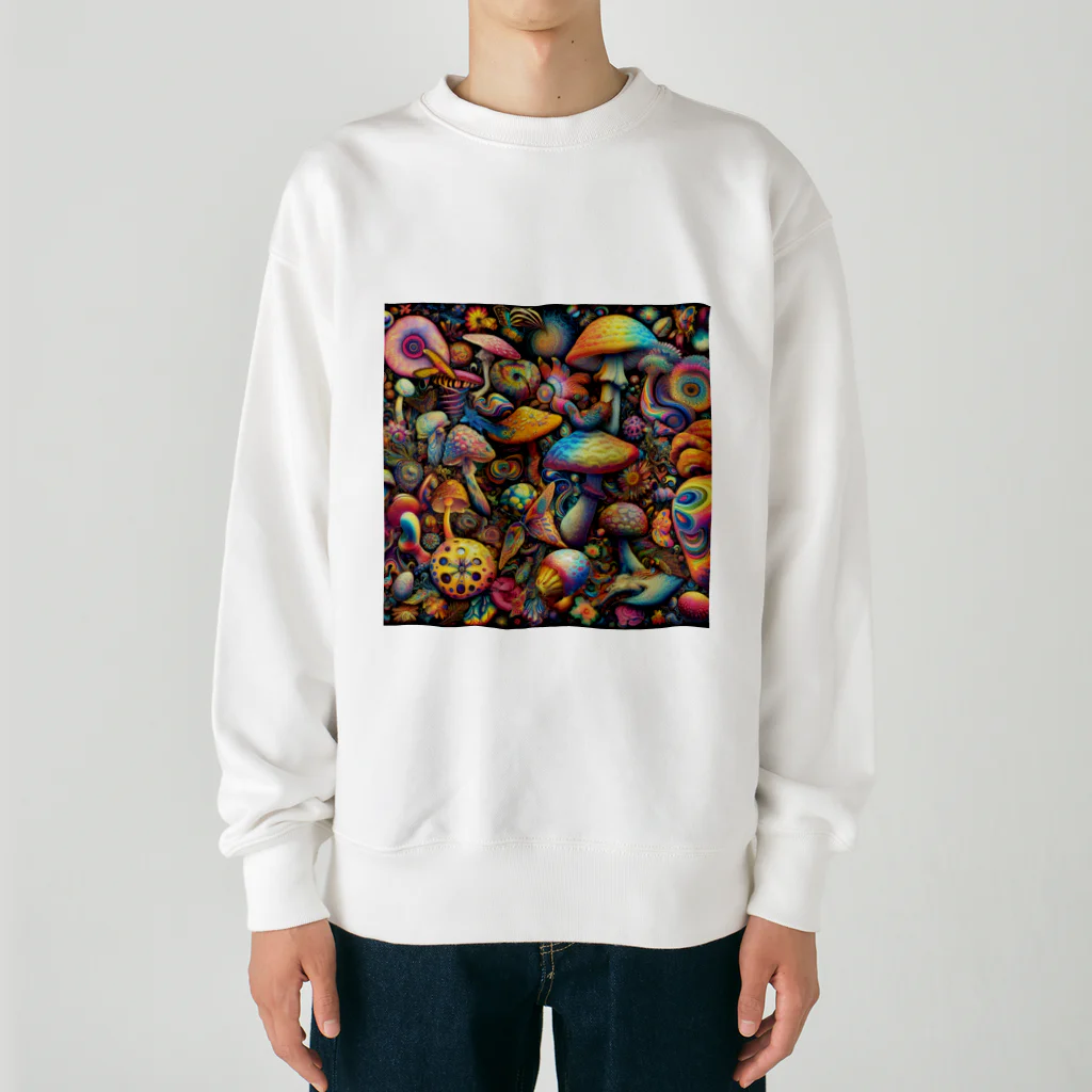 サイケデリック0721の幻覚キノコ Heavyweight Crew Neck Sweatshirt