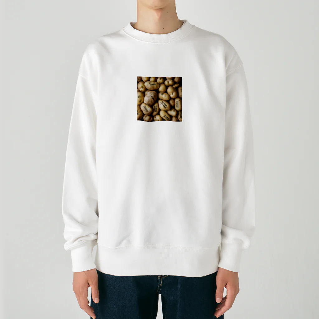 yuki_kmのポテト・パラダイス！ジャガイモ愛好者のためのグッズ Heavyweight Crew Neck Sweatshirt