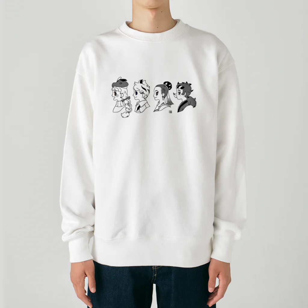 犬寺のあの日何処か食卓にて Heavyweight Crew Neck Sweatshirt