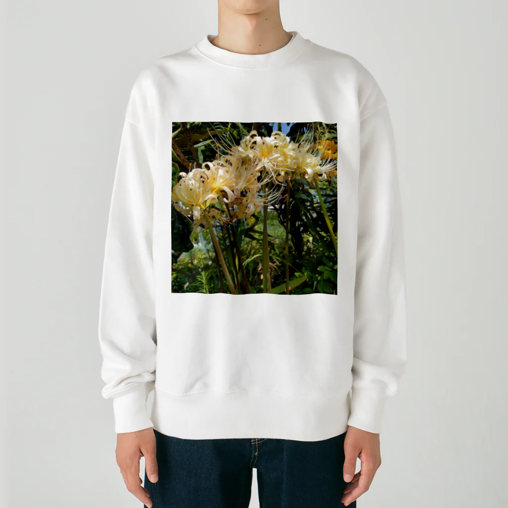 MMの白いひがん花 Heavyweight Crew Neck Sweatshirt