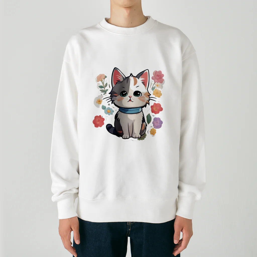 ManmaruShopのちびねこシリーズ4 Heavyweight Crew Neck Sweatshirt