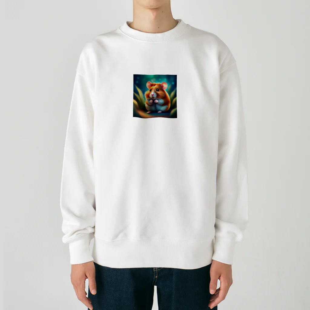 安田ワールドのハムスターのイラストグッズ Heavyweight Crew Neck Sweatshirt